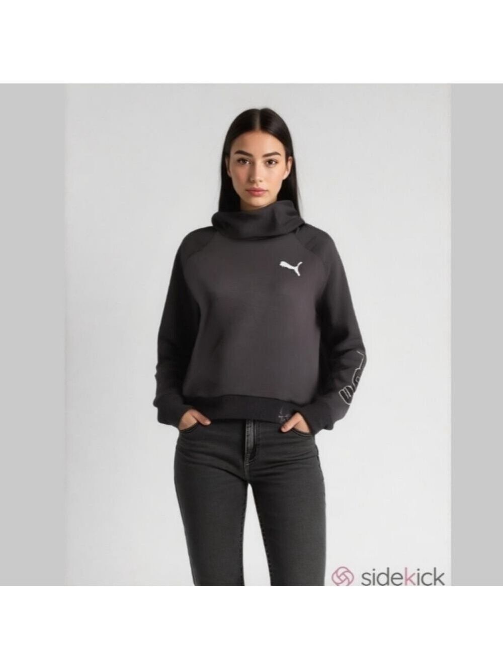 NWOT Puma Black Long Sleeve Pullover Sweatshirt Size S